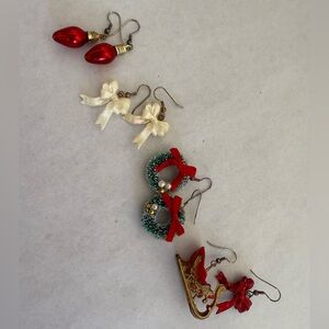 Vintage Festive Holiday Earring Set